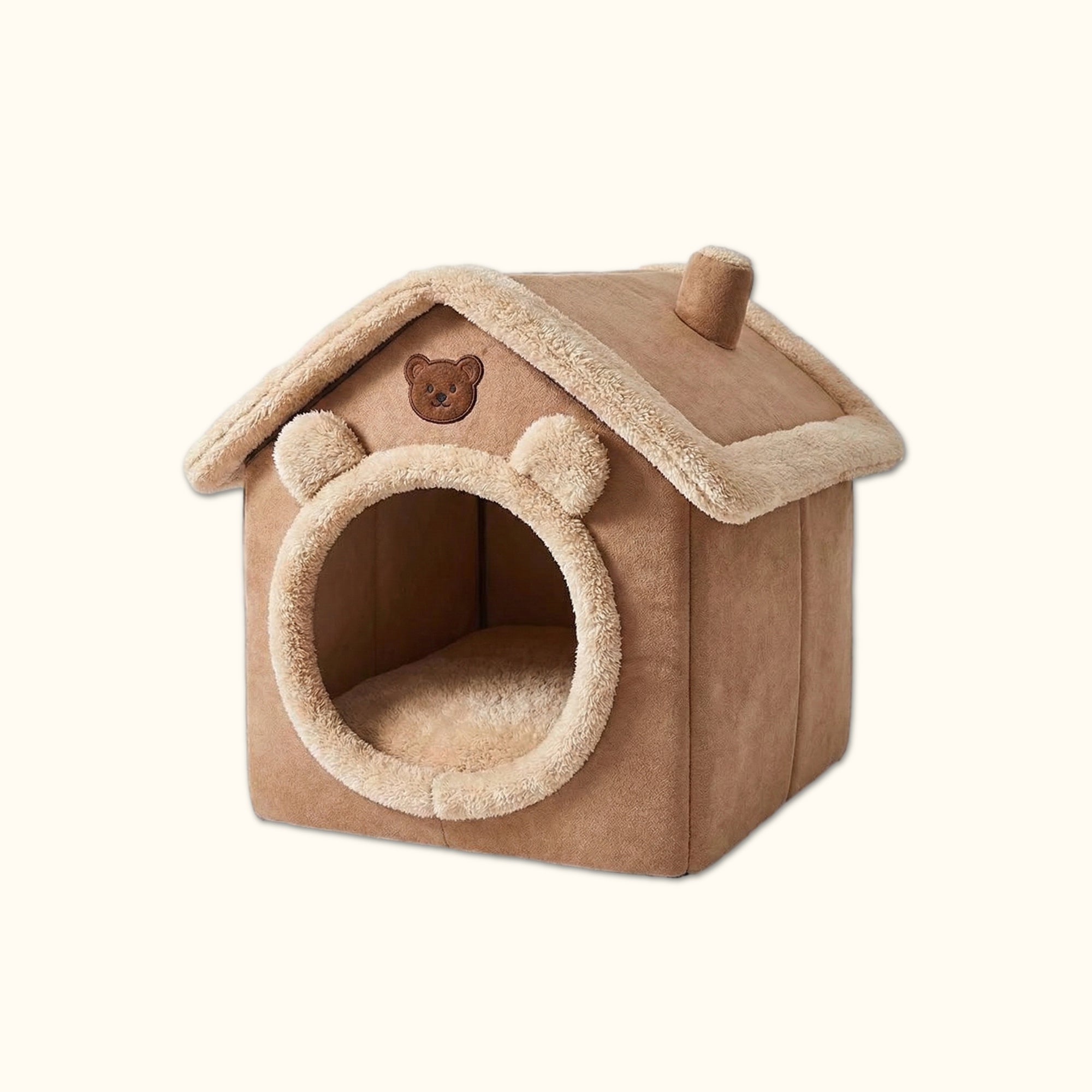 Niche d'intérieur brune Cozy House pour chien et chat