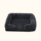 Panier pour chien orthopédique noir en mousse haute densité avec housse lavable