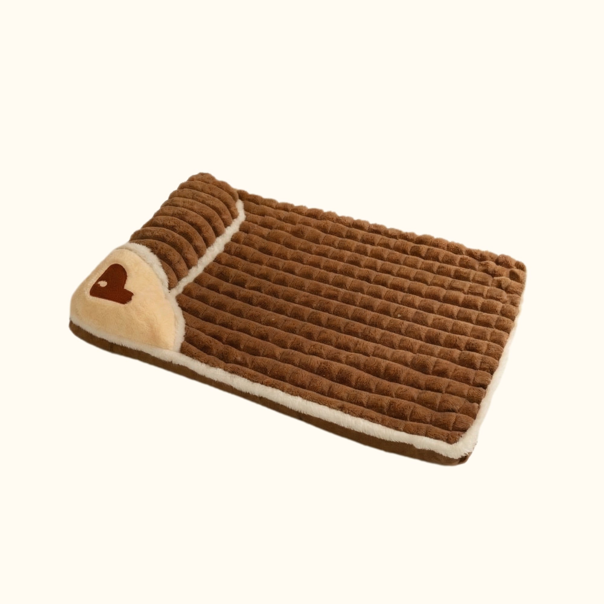 Panier matelas à mémoire de forme pour chien de couleur brune